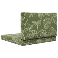Produktbild för Utomhus Soffa Kudde 2 pcs Bladdesign Polyester