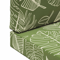 Produktbild för Utomhus Soffa Kudde 2 pcs Bladdesign Polyester