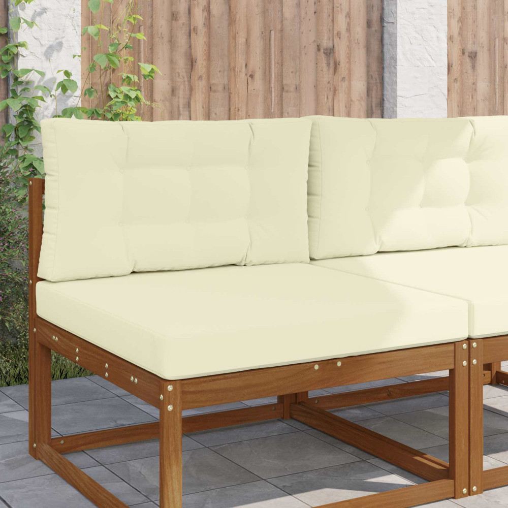 Produktbild för Utomhus Soffa Kudde 2 pcs Kräm Polyester