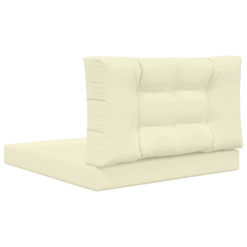 Produktbild för Utomhus Soffa Kudde 2 pcs Kräm Polyester