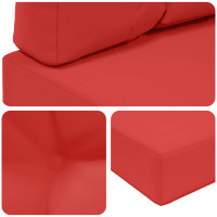 Produktbild för Utomhus Soffa Kudde 2 pcs Röd Polyester
