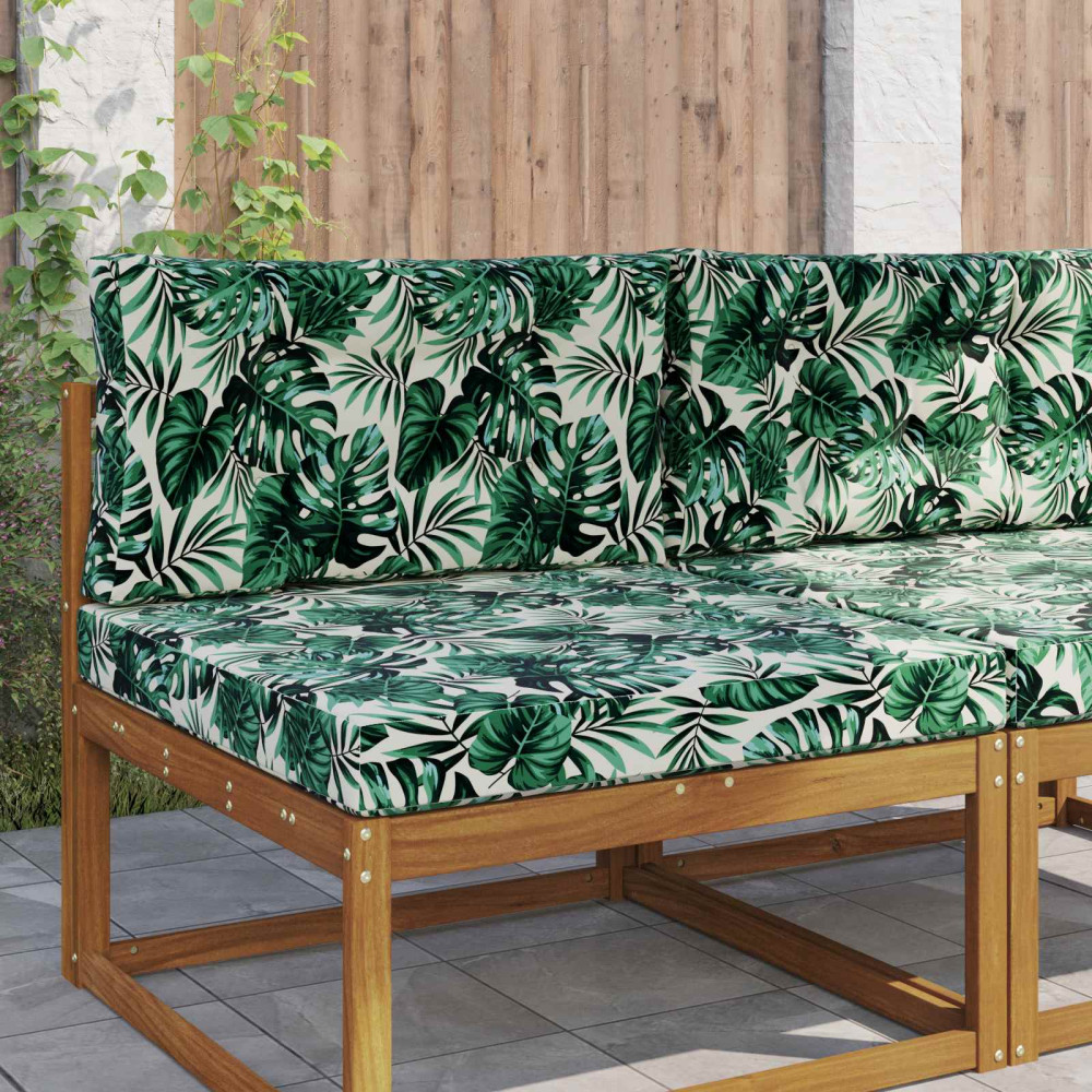 Produktbild för Utomhus Soffa Kudde 2 pcs Bladmönster Polyester