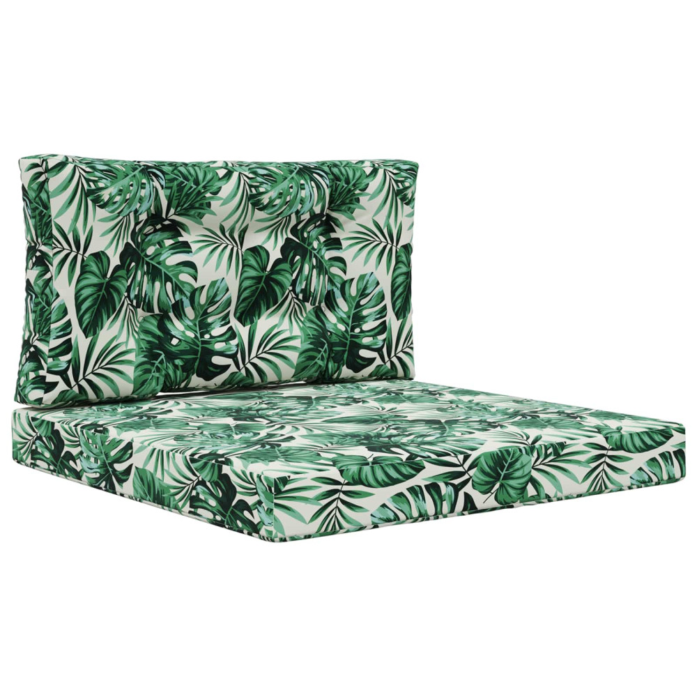 Produktbild för Utomhus Soffa Kudde 2 pcs Bladmönster Polyester