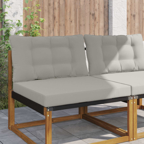 vidaXL Utomhus Soffa Kudde 2 pcs Grå Polyester
