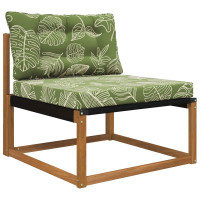 Produktbild för Utomhus Soffa Kudde Polyester Bladdesign 80 x 68,5 x 8 cm