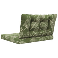 Produktbild för Utomhus Soffa Kudde Polyester Bladdesign 80 x 68,5 x 8 cm