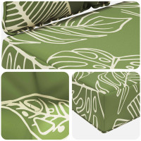 Produktbild för Utomhus Soffa Kudde Polyester Bladdesign 80 x 68,5 x 8 cm