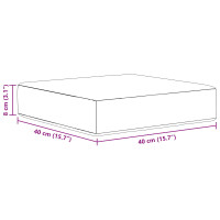 Produktbild för Utomhus sitskudde Turkos 40 x 40 x 8 cm 100% Polyester