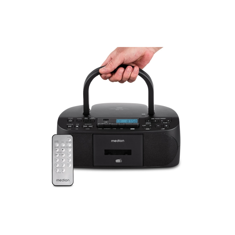 Produktbild för MEDION 50079328, Personal, Digital, DAB+, FM, PLL, 6 W, LCD,...