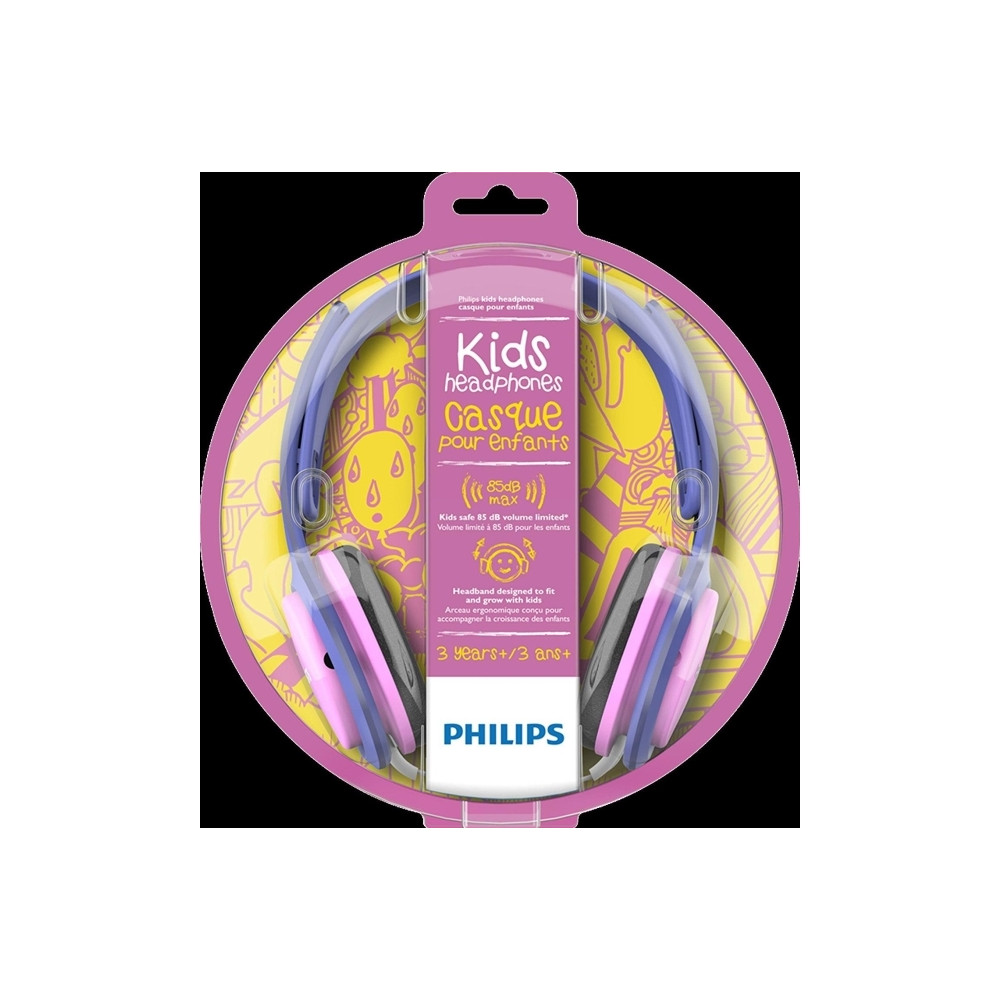 Produktbild för Philips Kids SHK2000PK - hörlurar - 3,5 mm kontakt