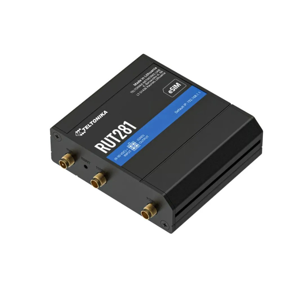 Produktbild för Teltonika RUT281 - trådlös router - WWAN - Wi-Fi - 2G, 3G, 4G - DIN-skenmonterbar, bordsmonterbar, väggmonterbar