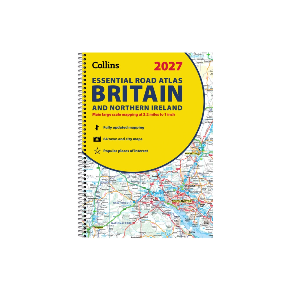 Produktbild för Collins Essential Road Atlas Britain and Northern Ireland 2027 (A4 Spiral) (bok, spiral, eng)