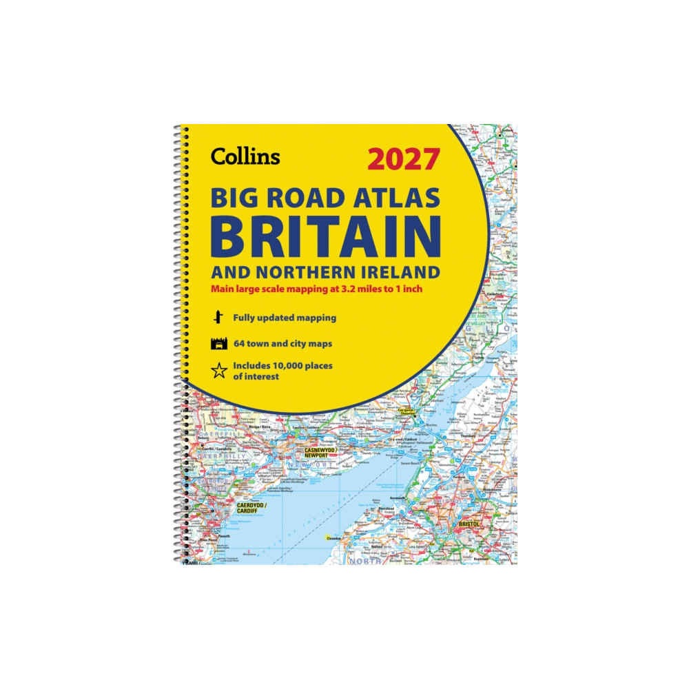 Produktbild för Collins Big Road Atlas Britain and Northern Ireland 2027 (A3 Spiral) (bok, spiral, eng)