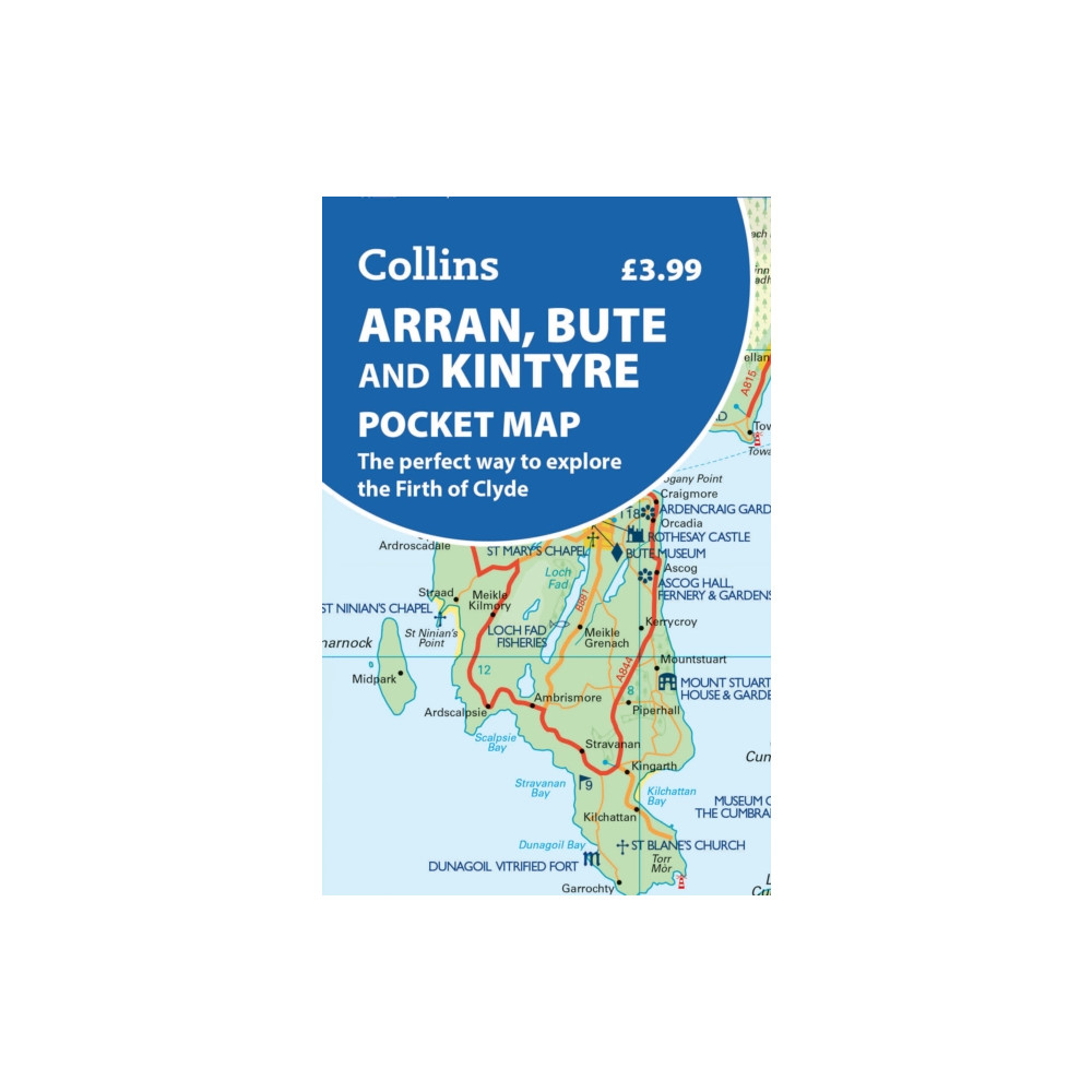 Produktbild för Arran, Bute and Kintyre Pocket Map