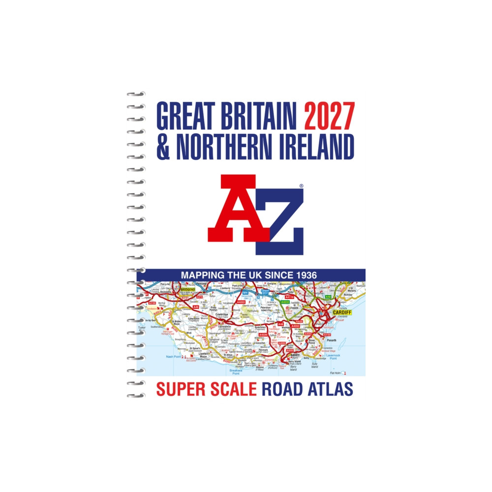 Produktbild för A -Z Great Britain Super Scale Road Atlas 2027 (A3 Spiral) (bok, spiral, eng)