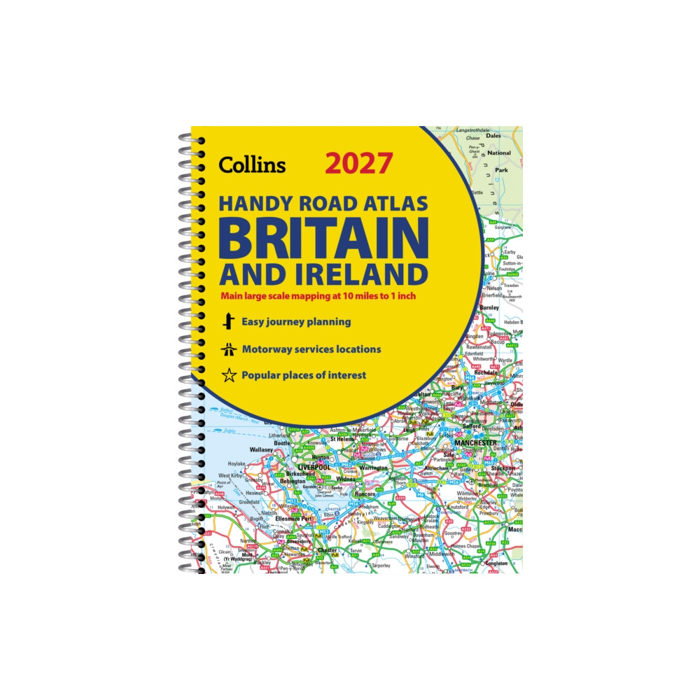 Produktbild för Collins Handy Road Atlas Britain and Ireland 2027 (A5 Spiral) (bok, spiral, eng)