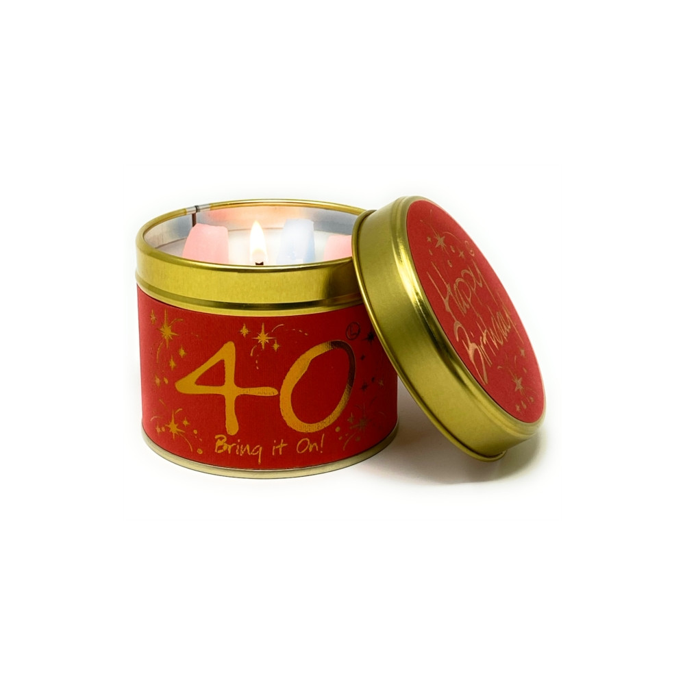 Produktbild för Happy Birthday 40 - Scented Tin Candle