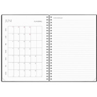 Produktbild för Kalender Study Twist A5 svart 26/27