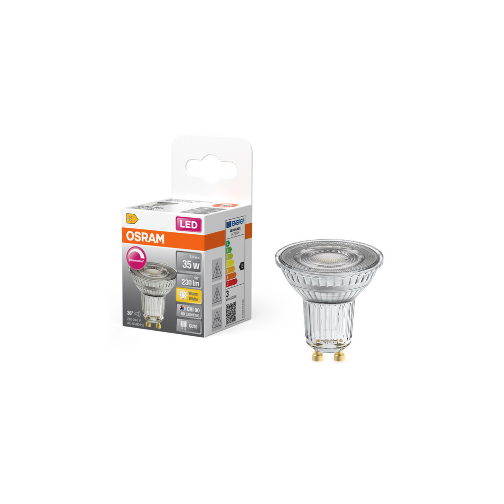 Produktbild för Osram 4099854457036, 2,4 W, 35 W, GU10, 230 LM, 15000 h, Var...
