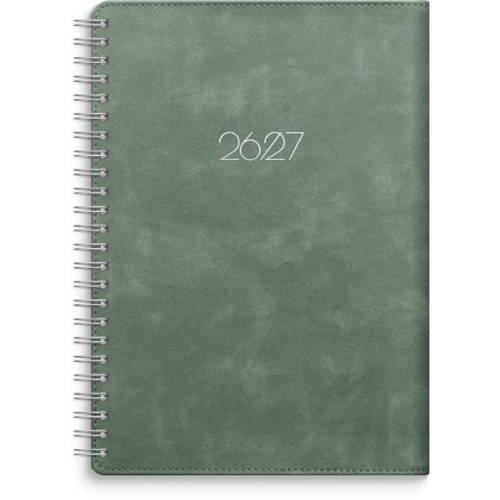 Burde Kalender Study Twist A5 grön 26/27
