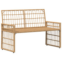 Produktbild för Utomhusbänk Enfärgad Naturlig och Grädde 116 x 55 x 82 cm