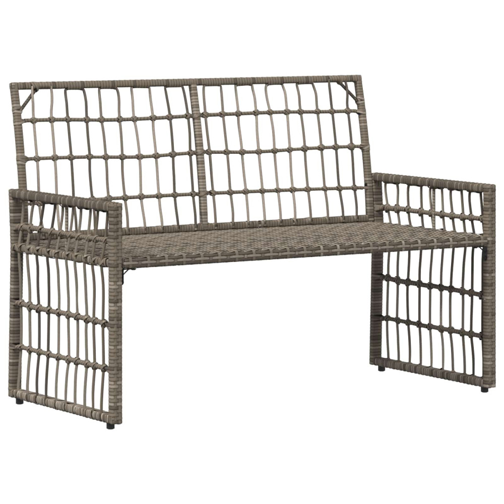 Produktbild för Utomhusbänk Enfärgad Grå och mörkgrå 116 x 55 x 82 cm