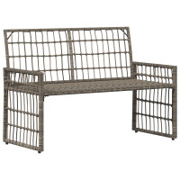 Produktbild för Utomhusbänk Enfärgad Grå och mörkgrå 116 x 55 x 82 cm