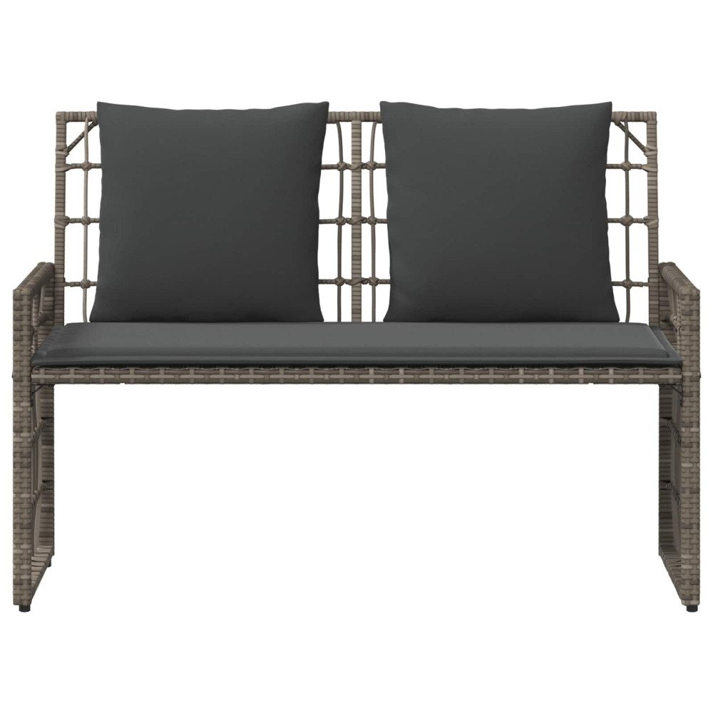 Produktbild för Utomhusbänk Enfärgad Grå och mörkgrå 116 x 55 x 82 cm