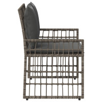 Produktbild för Utomhusbänk Enfärgad Grå och mörkgrå 116 x 55 x 82 cm