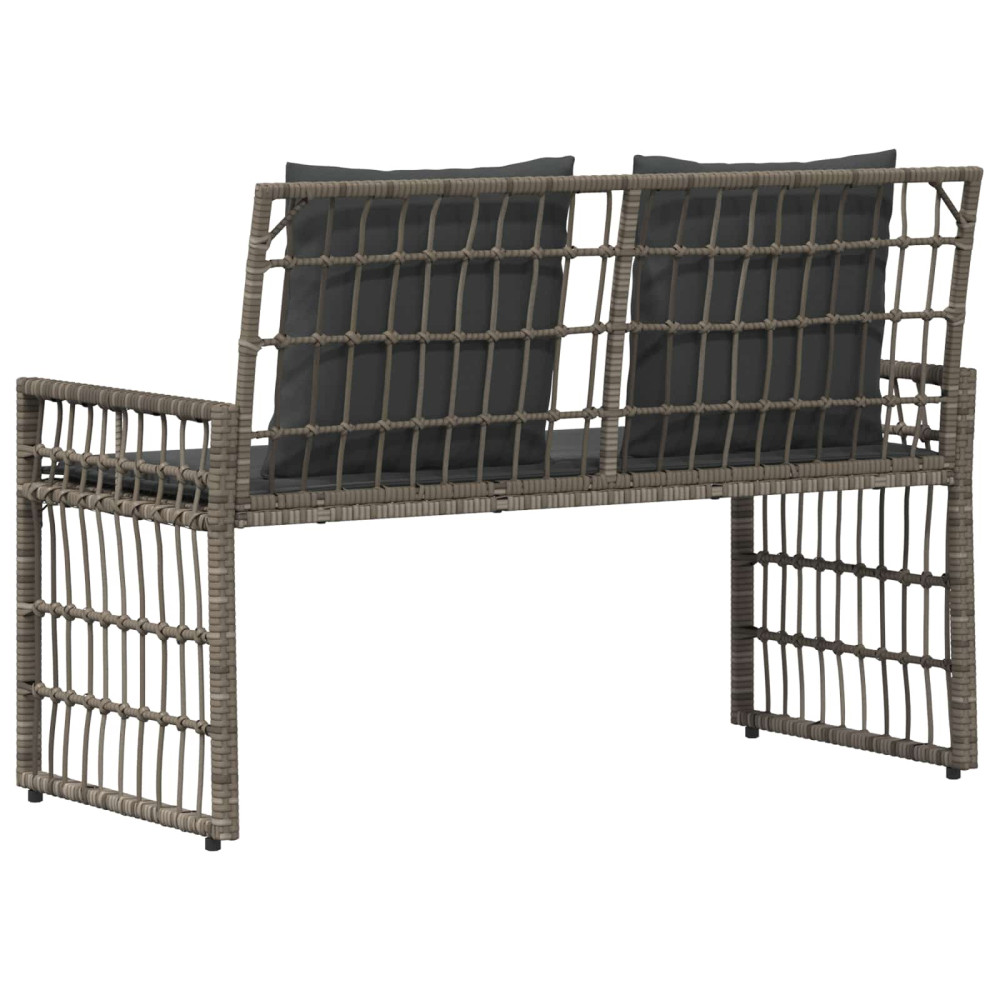 Produktbild för Utomhusbänk Enfärgad Grå och mörkgrå 116 x 55 x 82 cm