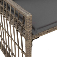Produktbild för Utomhusbänk Enfärgad Grå och mörkgrå 116 x 55 x 82 cm