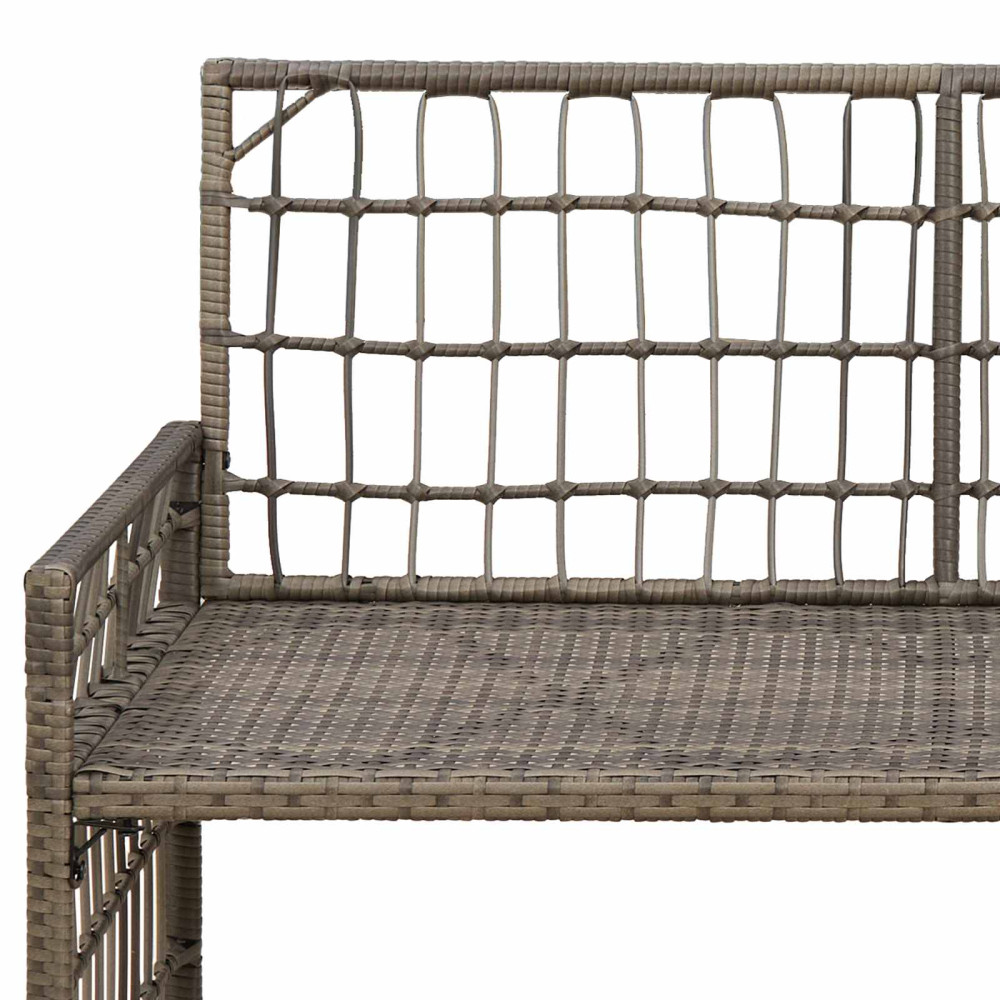 Produktbild för Utomhusbänk Enfärgad Grå och mörkgrå 116 x 55 x 82 cm