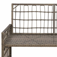 Produktbild för Utomhusbänk Enfärgad Grå och mörkgrå 116 x 55 x 82 cm