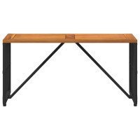 Produktbild för Utomhusbord Svart 80 x 40 x 40 cm Stål och poly rattan