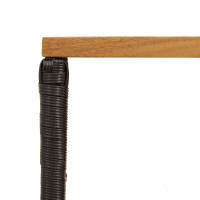 Produktbild för Utomhusbord Svart 80 x 40 x 40 cm Stål och poly rattan