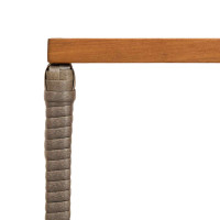 Produktbild för Utomhusbord Grå 80 x 40 x 40 cm Stål och poly rattan