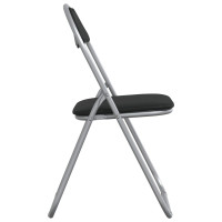 Produktbild för Fällstol 2 pcs Svart och Grå 48 x 43,5 x 81 cm Konstläder
