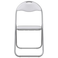 Produktbild för Fällstol 2 pcs Vitt och Grått 48 x 43,5 x 81 cm Konstläder