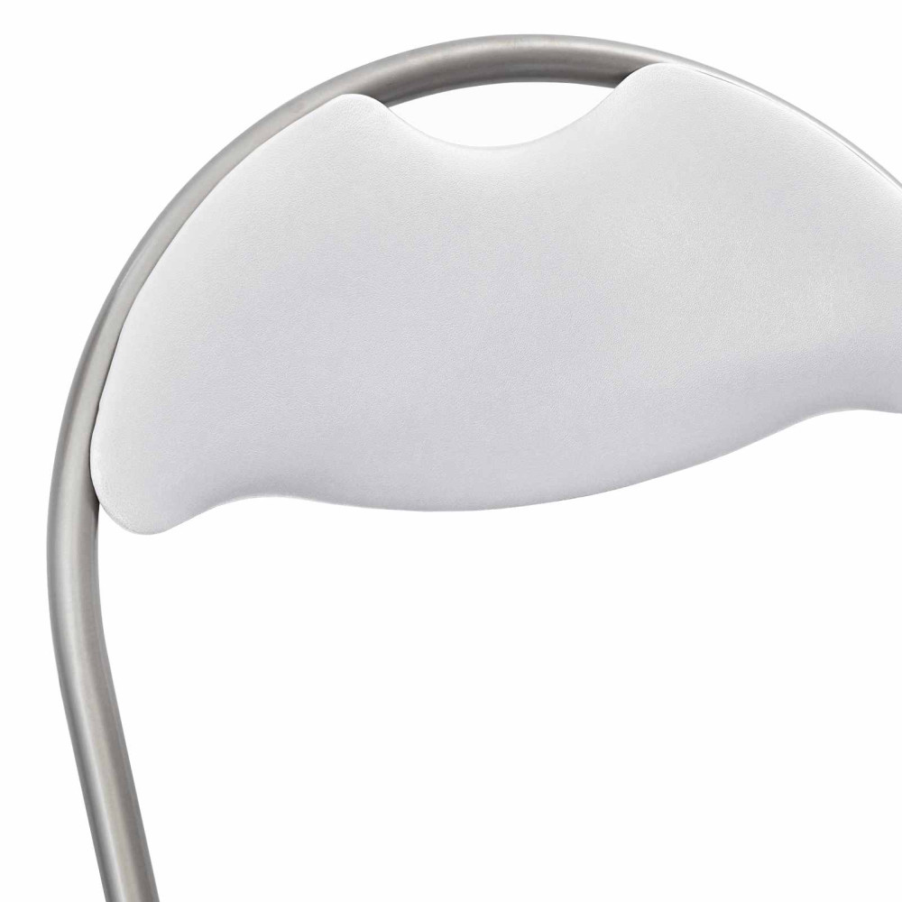 Produktbild för Fällstol 2 pcs Vitt och Grått 48 x 43,5 x 81 cm Konstläder