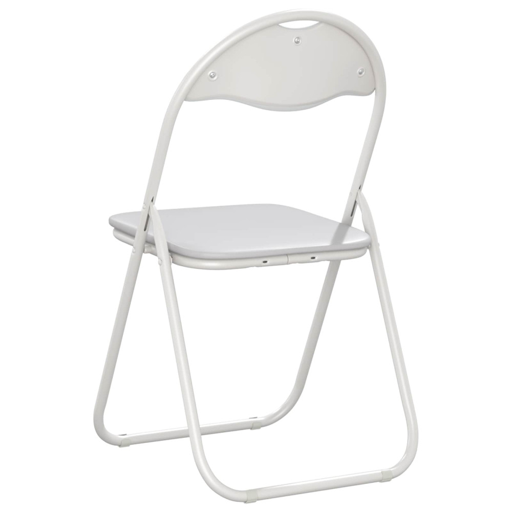 Produktbild för Fällstol 2 pcs Vitt och Grått 48 x 43,5 x 81 cm Konstläder