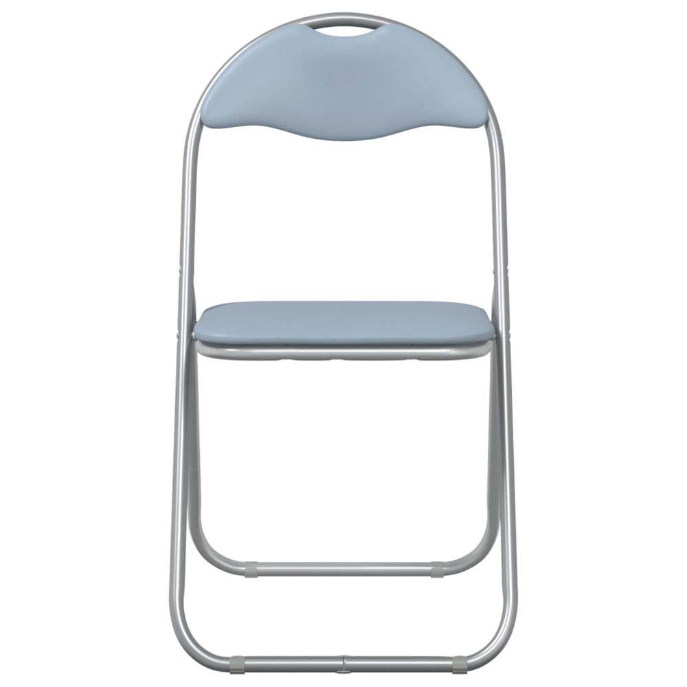 Produktbild för Fällstol 2 pcs Grå 48 x 43,5 x 81 cm Konstläder