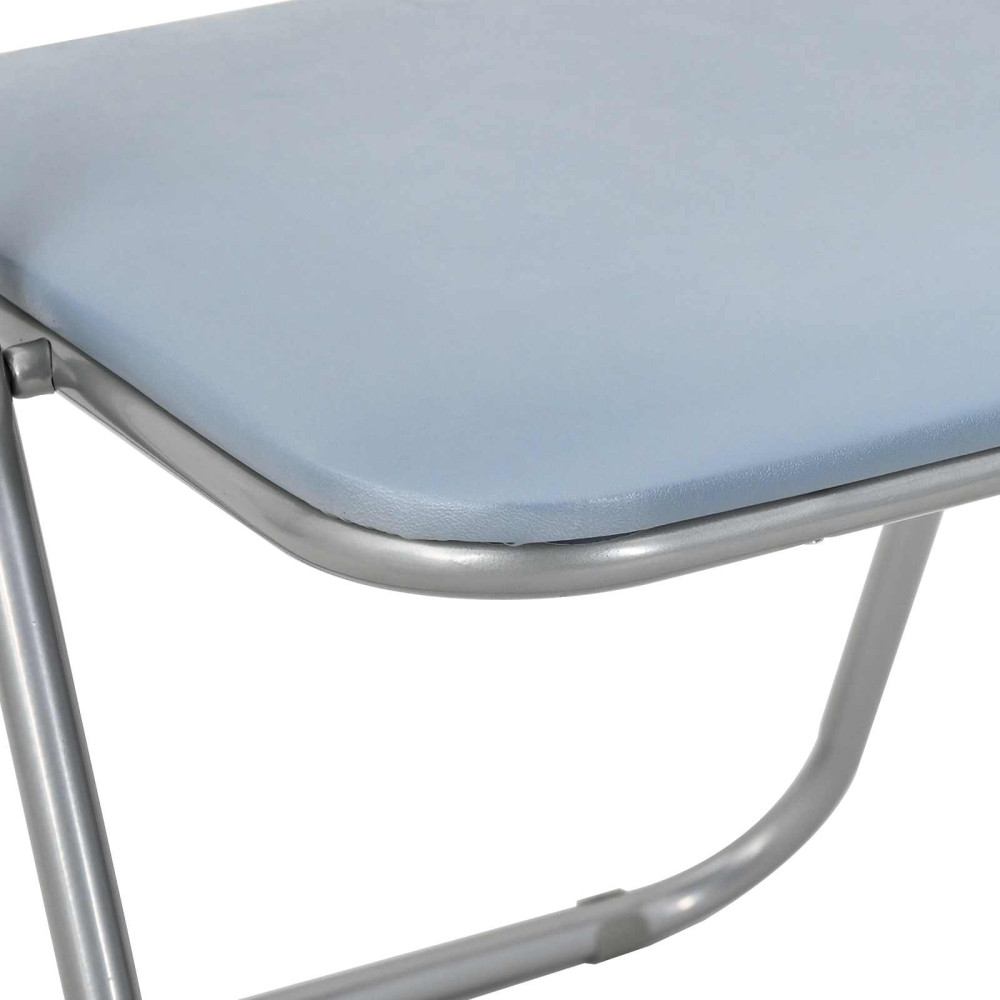 Produktbild för Fällstol 2 pcs Grå 48 x 43,5 x 81 cm Konstläder