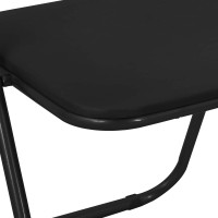 Produktbild för Fällstol 2 pcs Svart 48 x 43,5 x 81 cm Konstläder
