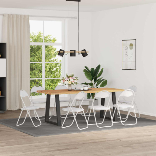 vidaXL Fällstol 8 pcs Vit 48 x 43,5 x 81 cm Konstläder