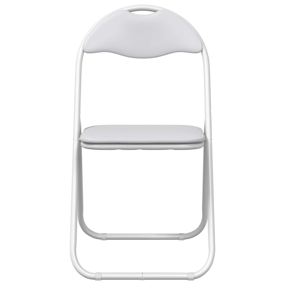 Produktbild för Fällstol 8 pcs Vit 48 x 43,5 x 81 cm Konstläder