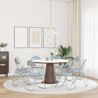 Produktbild för Fällstol 8 pcs Grå 48 x 43,5 x 81 cm Konstläder