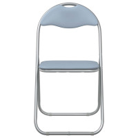 Produktbild för Fällstol 8 pcs Grå 48 x 43,5 x 81 cm Konstläder