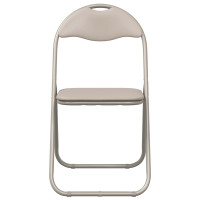 Produktbild för Fällstol 8 pcs Sand 48 x 43,5 x 81 cm Konstläder