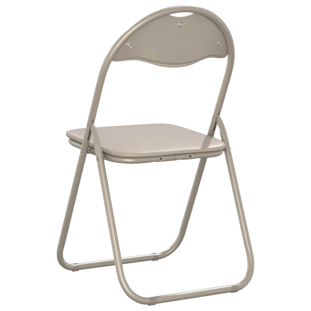 Produktbild för Fällstol 8 pcs Sand 48 x 43,5 x 81 cm Konstläder