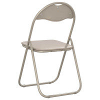 Produktbild för Fällstol 8 pcs Sand 48 x 43,5 x 81 cm Konstläder